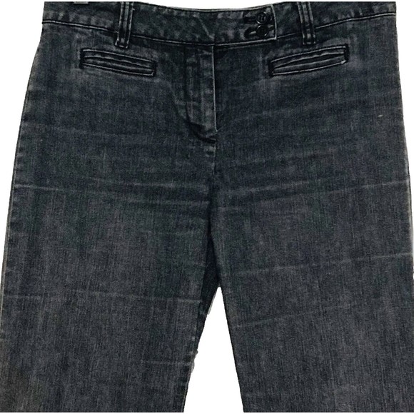 Talbots Heritage Boot Charcoal Gray Mid Rise Stretch Denim Trousers Size 8P/29 - Picture 2 of 12